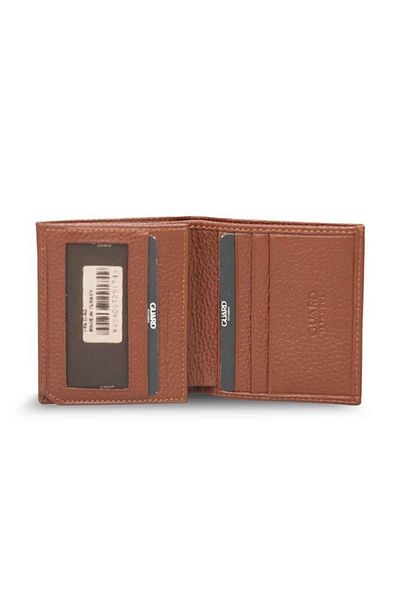 GUARD Men's Mini Leather Wallet - Multi-Compartment Tan