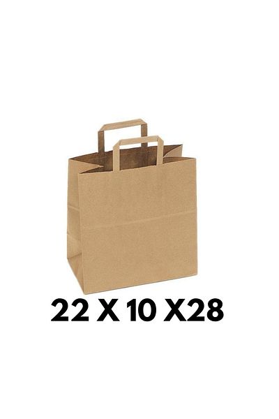 monero Kraft Paper Bag Flat Handle 22X12X28 (50 Pieces)