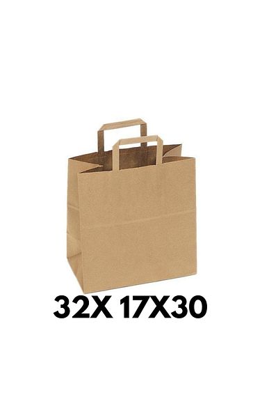 monero Kraft Paper Bag Flat Handle 32x17x30 (50 Pieces)