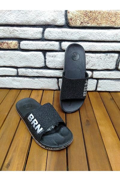 Rubi Unisex Μαύρες αντιολισθητικές παντόφλες σόλας Sea Beach Pool Bath Μαλακές παντόφλες σιλικόνης
