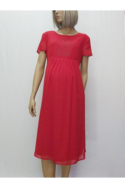 Tria Rochie de Maternitate din Sifon de Vara - Cu Accesorii in Fata
