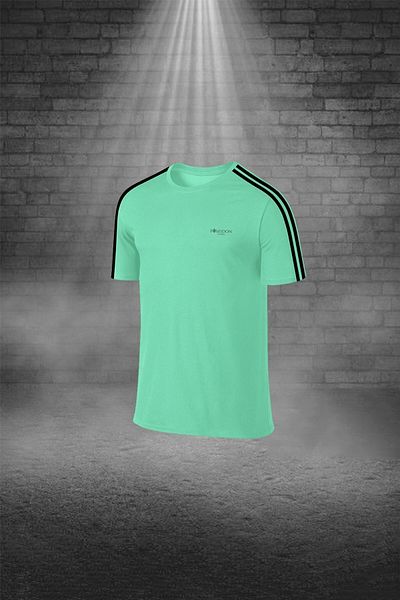 POSEIDON STORM تي شيرت بأكمام قصيرة من قماش Dri-fit للرجال مقاس كبير من Battal مع جيوب مريحة لممارسة الرياضة، طقم مكون من قطعتين