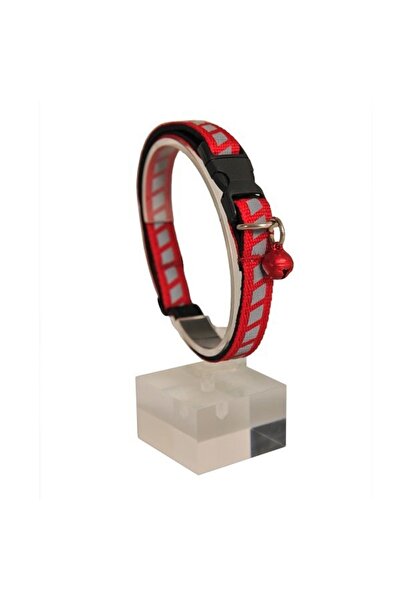 Pet Tag Art Red Reflective Neoplan Soft Texture Adjustable Cat Collar 22-30 cm