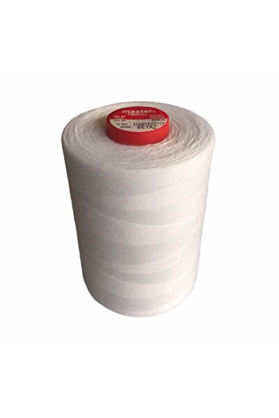 Bayar Kumaş Beyaz Polyester Kot Ipi Beyaz 50 No (5000 Mt 50 No Kot Ipliği)