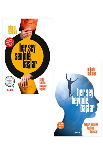 Alfa Yayınları Her Şey Seninle Başlar + Her Şey Beyinde Başlar 2 Kitap Set - Mümin Sekman