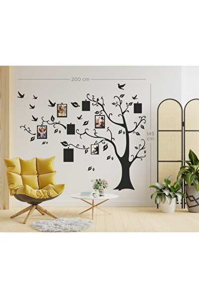 Sticker Sepetim Soy Ağacı Dekoratif Duvar Sticker Aile Ağacı Fotoğraf Çerçeveleri Duvar Süsü