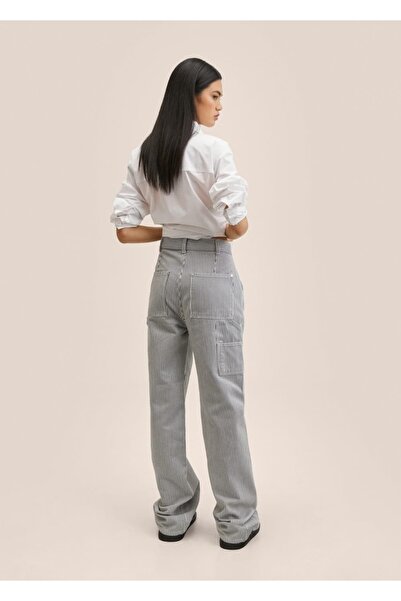 MANGO Woman Kargo Cepli Jean Pantolon