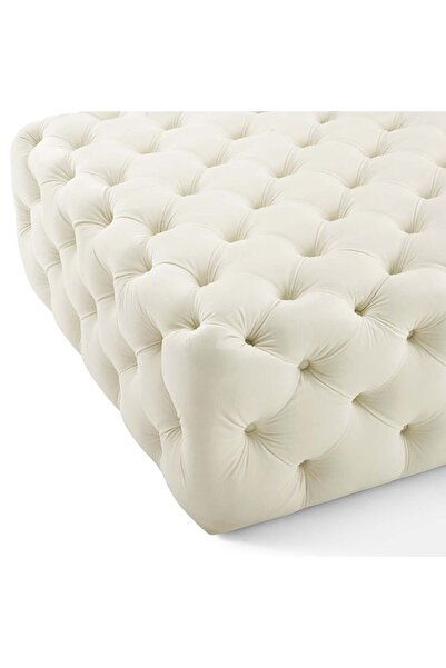 DeccoStil Kapitoneli Kare Puf/bench/orta Sehpa 70*70 Cm Yükseklik 40 Cm