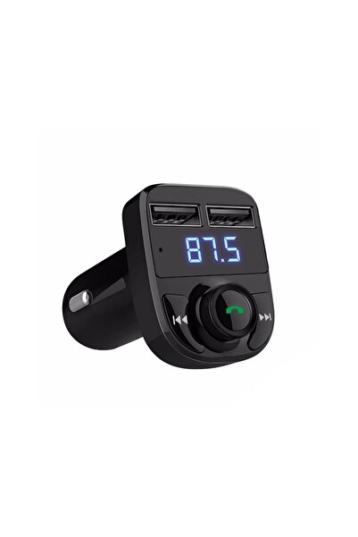 SUNASK Car X8 Araç Fm Transmitter 5.0 Bluetooth Araç Kiti Usb Mp3 Sd Kart Çak...