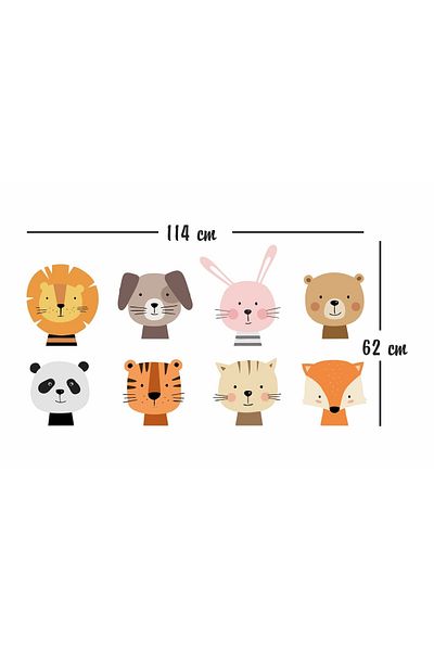 Sticker Sepetim Animale drăguțe Camera copiilor Decorativ pentru marginea ușii dulap autocolant de perete Ornament mural