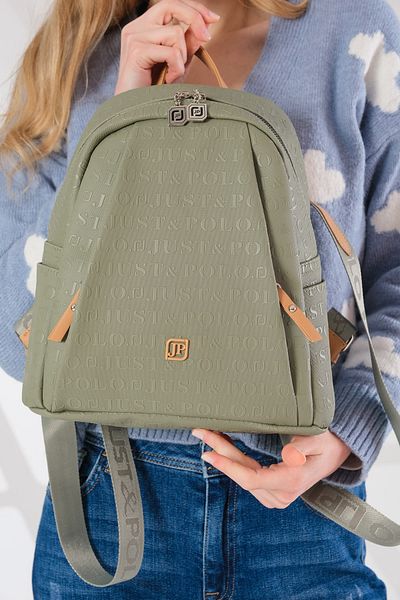 Just Polo Women's 9 Compartment Green Backpack
