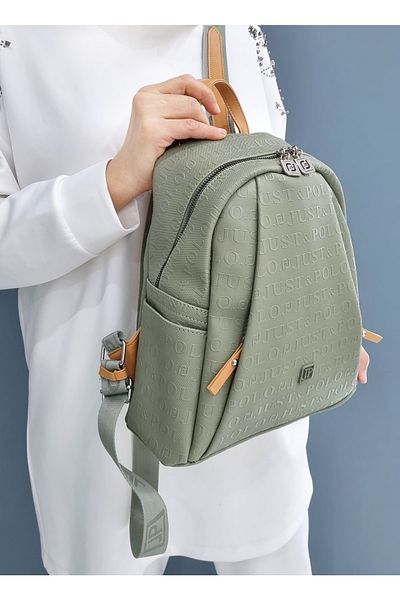 Just Polo Women's 9 Compartment Green Backpack