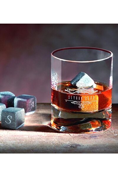 BK Kişiye Özel Viski Bardağı Ve Viski Taşı Seti-8