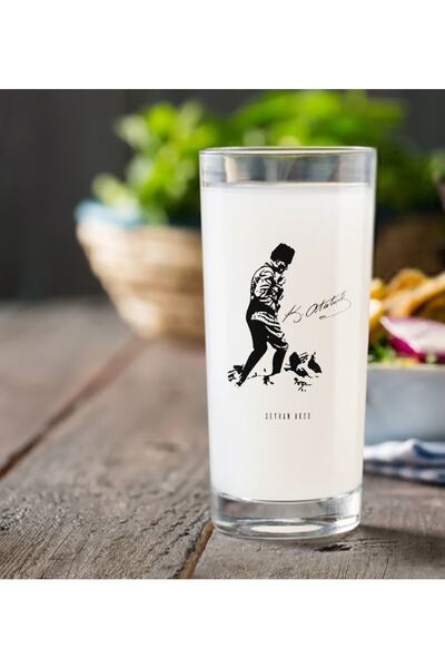 BK Kişiye Özel Atatürk Temalı Rakı Bardağı-16