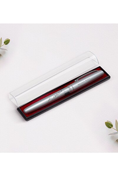 Bk Gift Kişiye Özel Atatürk Imzalı Gümüş Metal Roller Kalem