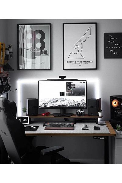 Woll Tasarım Premium Imported Felt Desk - Organization and Gaming Mousepad, Light Gray (60X120Cm)
