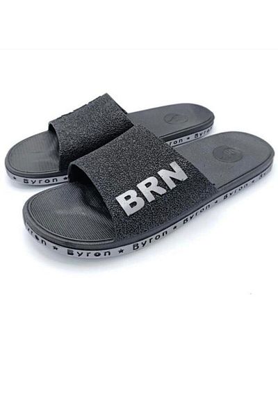 Rubi Unisex Μαύρες αντιολισθητικές παντόφλες σόλας Sea Beach Pool Bath Μαλακές παντόφλες σιλικόνης