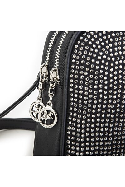 Nas Bag Kadın Telefonluk Çapraz Taşlı Çanta