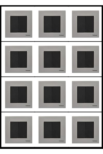 Netelsan Matte Silver Black Commutator 12 Pieces
