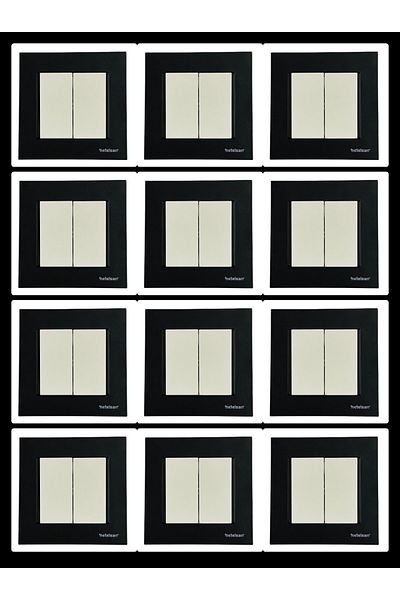 Netelsan Black - White Commutator Switch 12 Pieces