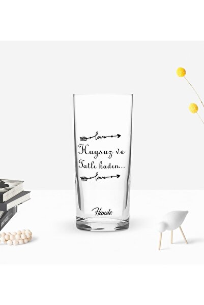 Bk Gift Kişiye Özel Renkli Baskılı Huysuz Ve Tatlı Kadın Tasarımlı Rakı Barda...