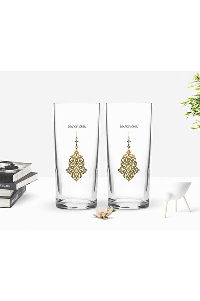 Bk Gift Kişiye Özel Renkli Baskılı Isimli Ikili Rakı Bardağı Seti-106