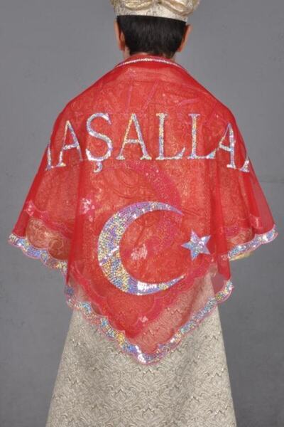 ŞEYMA SULTAN ÇEYİZ Maşallah Yazılı Sünnet Düğünü Omuz Örtüsü Kına Örtüsü