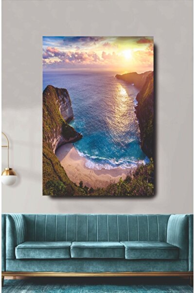 HOMEARTHS Gün Batımı Manzaralı Kanvas Tablo