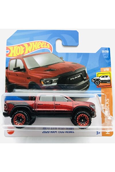 HOT WHEELS 2020 Ram 1500 Rebel Red 1:64 Ölçek Hotwheels Marka 1/10