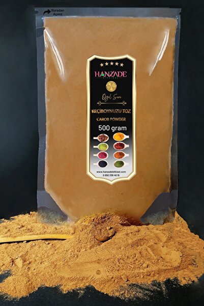 Hanzade Bitkisel Keçiboynuzu Harnup Tozu Unu 500 Gr