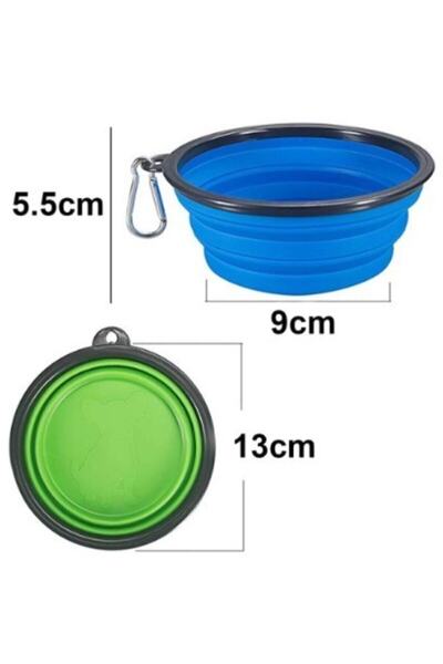 Dream Plus Renkli Katlanabilir Kedi Ve Köpek Mama Ve Su Kabı 350ml