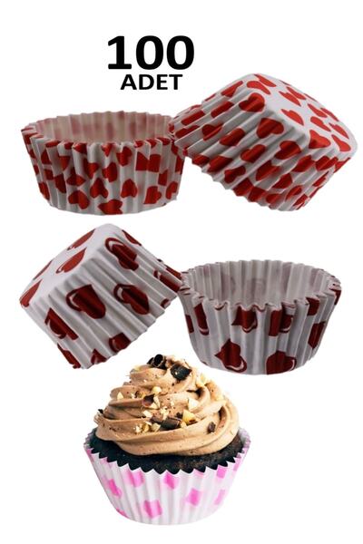 Ayver 100'lü Muffin Kağıdı Kek Kalıbı Desenli