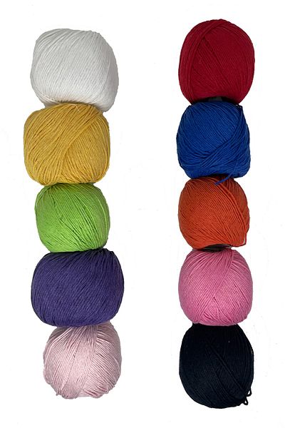 vollen yarn Premium Amigurumi Thread Punch Amigurumi Thread Set 10 Pieces 50 g Cotton Knitting Thread