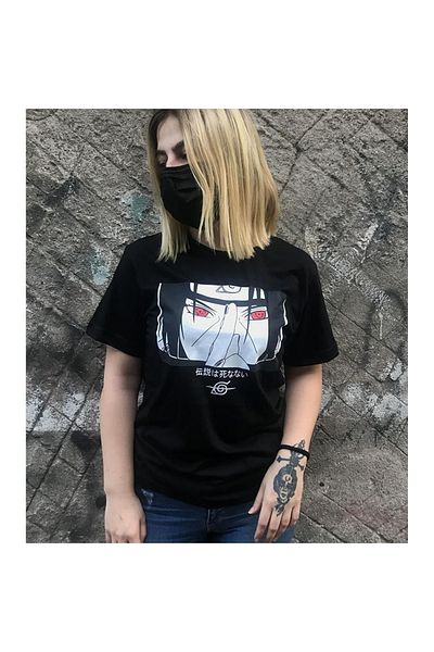 Kpop Dünyasi Μπλουζάκι Anime Unisex Naruto Uchiha