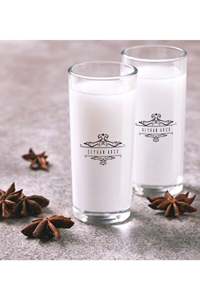 BK Kişiye Özel Renkli Baskılı Isimli Ikili Rakı Bardağı Seti-8