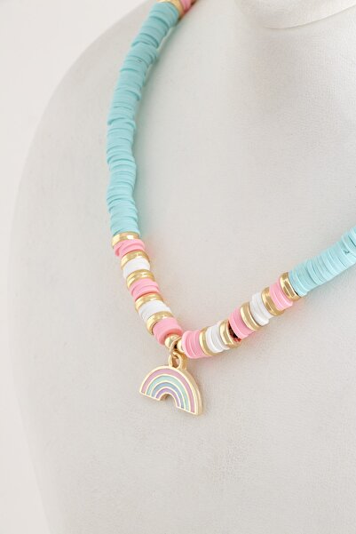 Sortie Aksesuar Gökkuşağı Figürlü Fimo Kolye 023
