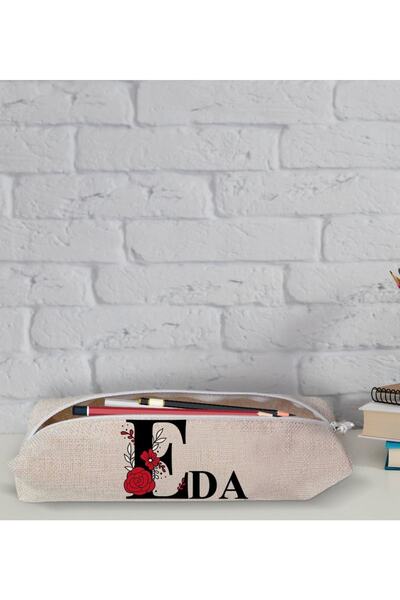 Genel Markalar Kişiye Özel Isimli Harfli Keten Bez Kalemlik-6