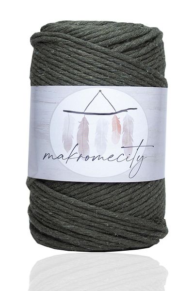 Makromecity Scalloped Macrame Thread 3mm Scalloped Cotton Macrame Thread Macrame Thread Khaki