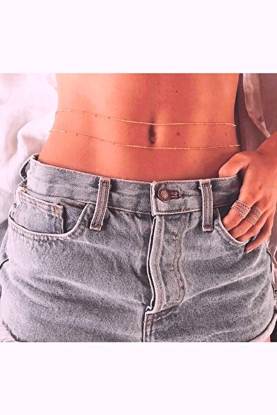 Classy Özel Tasarım Bel Zinciri, Vücut Aksesuarı, Bel Kolyesi Göbek Takısı