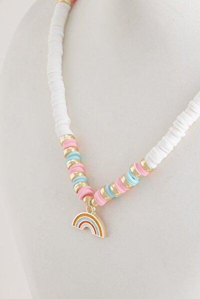Sortie Aksesuar Gökkuşağı Figürlü Fimo Kolye 023