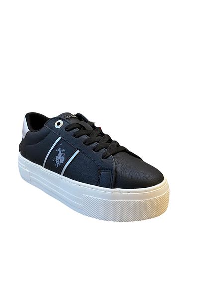 U.S. Polo Assn. Tamos 2fx Black Women's Wedge Sole Sneaker