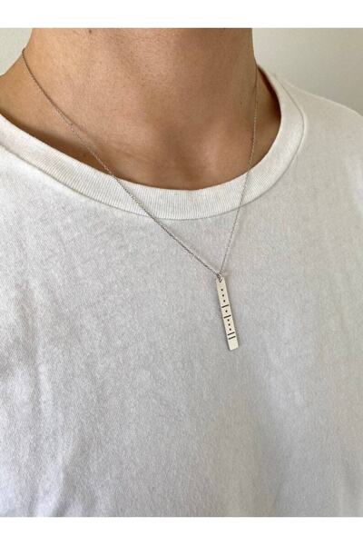 N!da Jewelry 925 Ayar Gümüş Mors Alfabesi Kolye