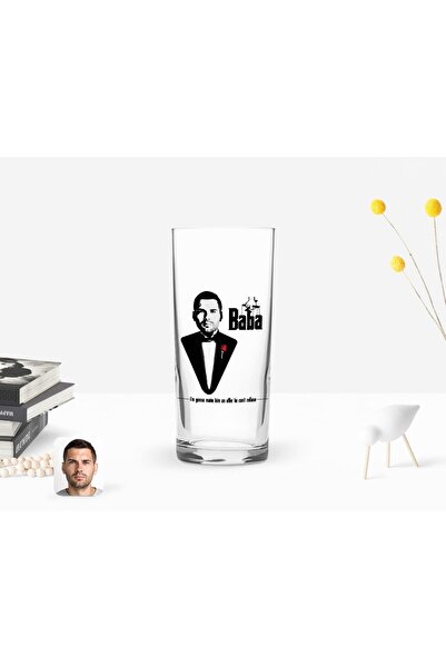Bk Gift Kişiye Özel Renkli Baskılı Godfather Baba Tasarımlı Rakı Bardağı-6