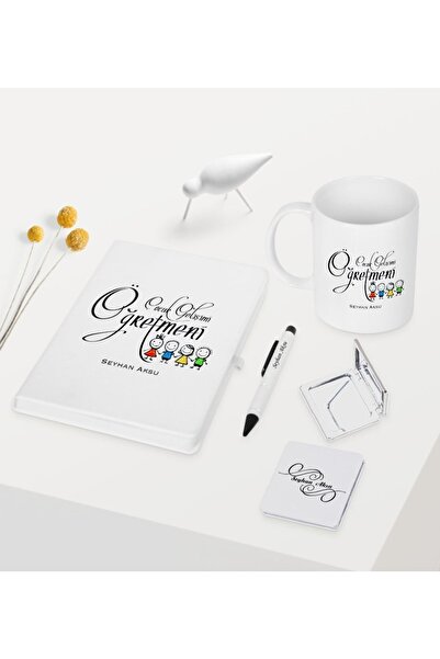 Bk Gift Kişiye Özel Çocuk Gelişimi Öğretmeni Temalı Beyaz Defter Kalem Kupa A...