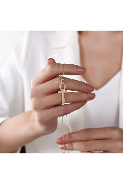 N!da Jewelry 925 Ayar Gümüş Isimli Ankh Kolye