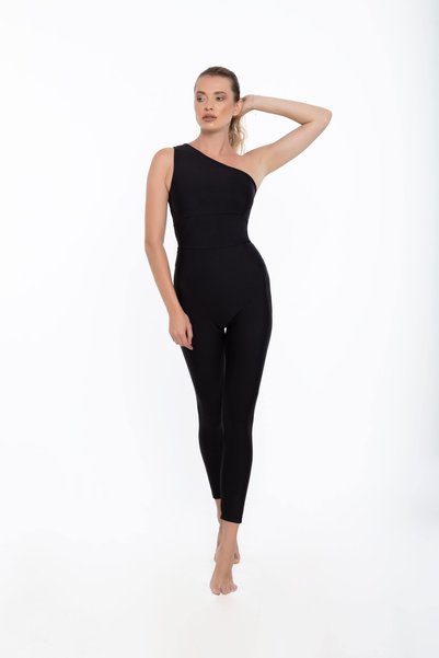 ESMERALDA'S LEGGINGS Women's Helen Black Tights - Jumpsuit