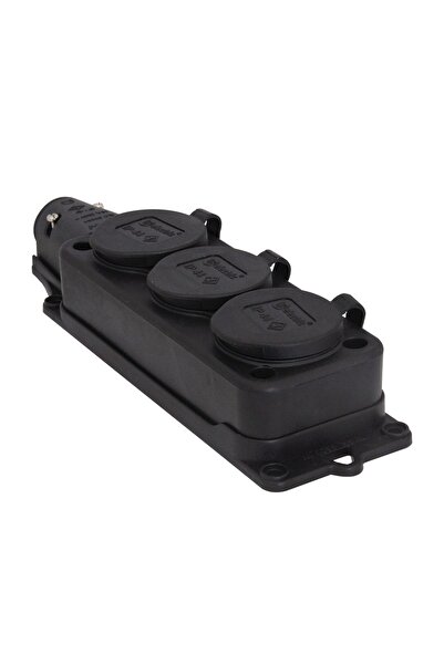 tplast 1x16a - مقبس ثلاثي المجموعة مطاطي