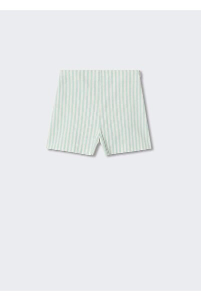 MANGO Woman Çizgili Kumaş Şort