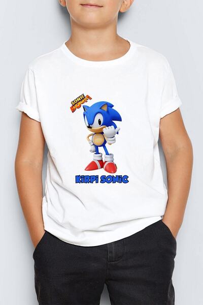 Morinna İm تي شيرت سونيك بوم سونيك القنفذ للأطفال تي شيرت Mr-11