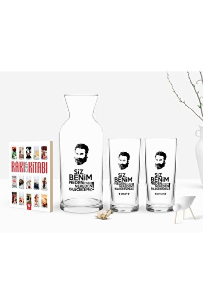 Bk Gift Kişiye Özel Renkli Baskılı Nereden Bileceksiniz Tasarımlı Ikili Rakı ...